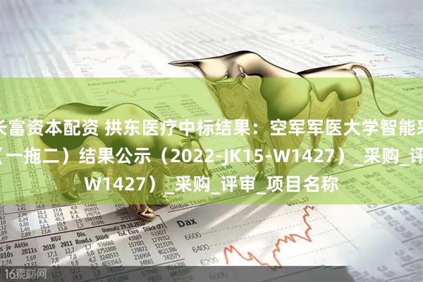 长富资本配资 拱东医疗中标结果：空军军医大学智能采血管理系统（一拖二）结果公示（2022-JK15-W1427）_采购_评审_项目名称